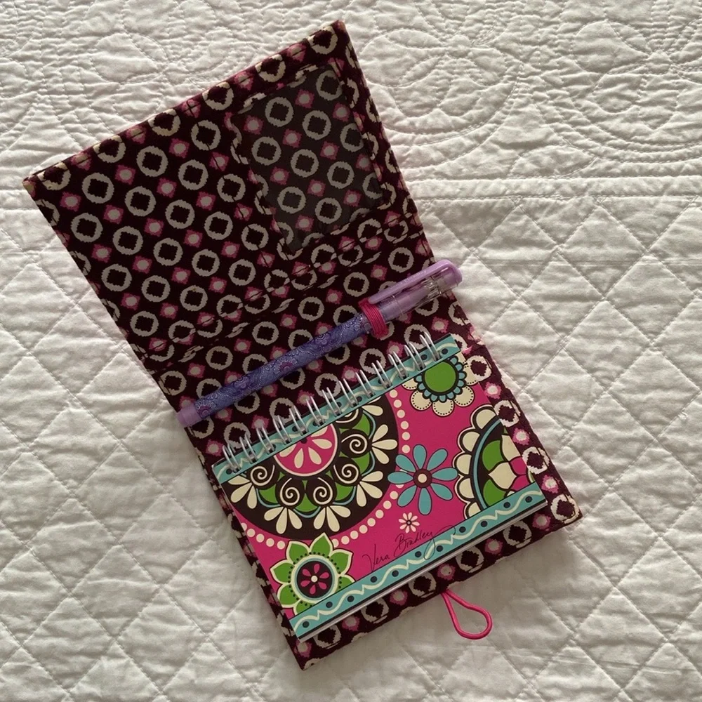Vera Bradley Cupcake Pink Office Campus Notepad Agenda Planner With New Gel Pen